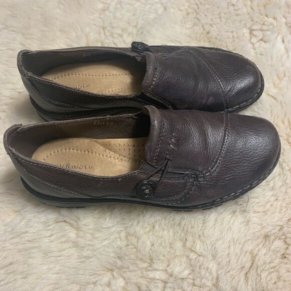 G.H. Bass & Co. Bradshaw Brown Leather Slip On Loafers Walking Shoes Sz 8 - Picture 6 of 9